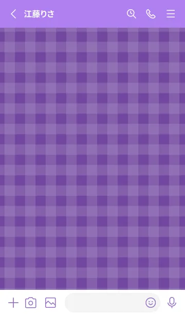 [LINE着せ替え] purple チェック柄の画像2