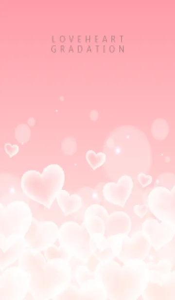 [LINE着せ替え] LOVE HEART GRADATION Pink&Beige 25の画像1