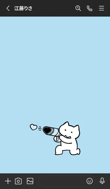 [LINE着せ替え] 推しねこ(black2-07)の画像2