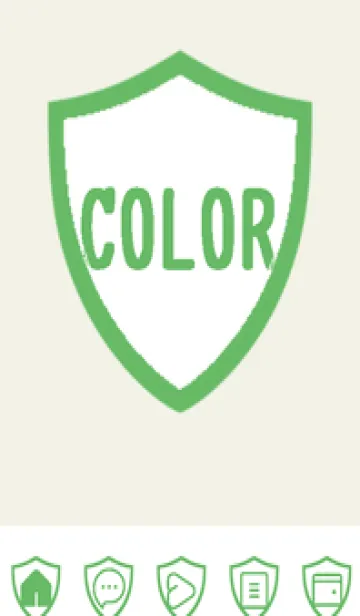 [LINE着せ替え] green color Y101の画像1