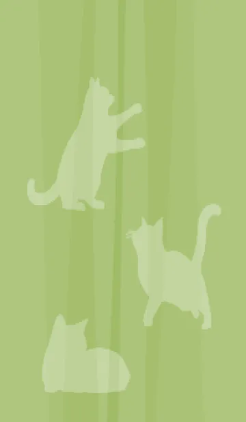 [LINE着せ替え] moss green 猫と猫…の画像1