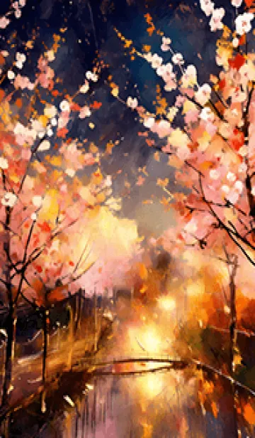 [LINE着せ替え] 美しい夜桜の着せかえ#269の画像1