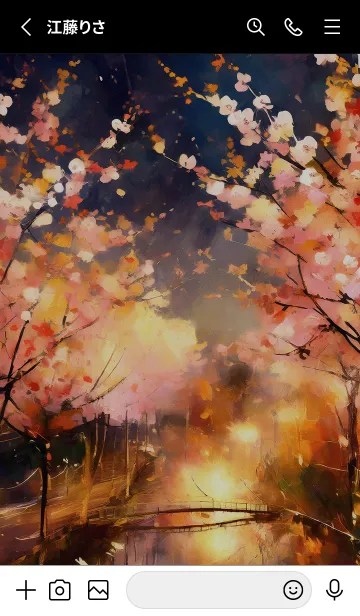 [LINE着せ替え] 美しい夜桜の着せかえ#269の画像2