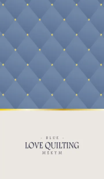 [LINE着せ替え] LOVE QUILTING - DUSKY BLUE 28の画像1