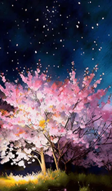 [LINE着せ替え] 美しい夜桜の着せかえ#272の画像1
