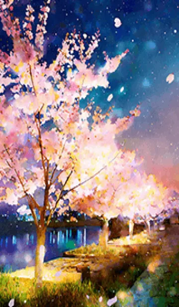 [LINE着せ替え] 美しい夜桜の着せかえ#273の画像1