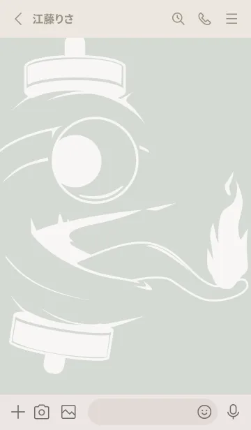 [LINE着せ替え] kabemon-提灯おばけ ペールミストホワイトの画像2