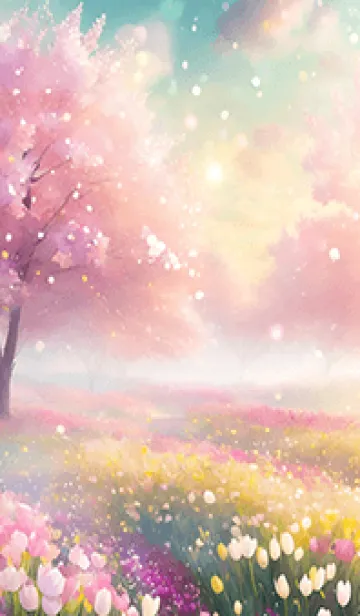 [LINE着せ替え] 優美な春の風景の着せかえ(Spring-73)の画像1