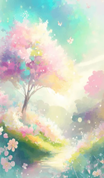 [LINE着せ替え] 優美な春の風景の着せかえ(Spring-74)の画像1