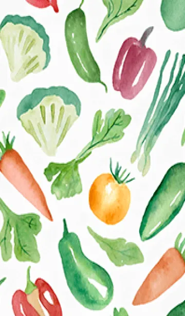 [LINE着せ替え] 【シンプル】お野菜の着せかえ#149の画像1