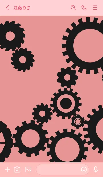 [LINE着せ替え] 歯車 薄いピンクの画像2
