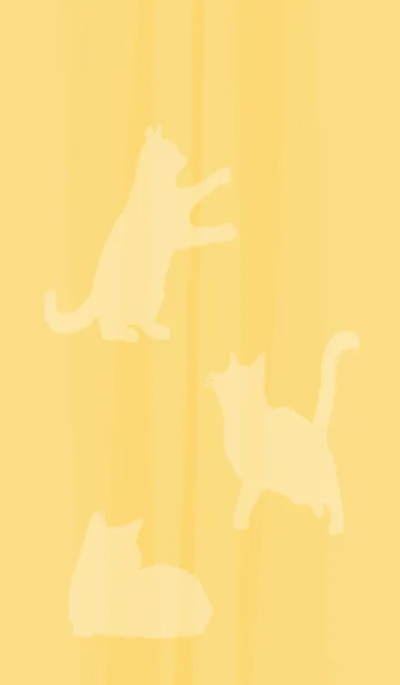 [LINE着せ替え] light yellow 猫と猫…の画像1