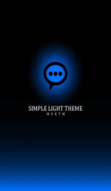 [LINE着せ替え] BLACK - SIMPLE LIGHT ICON GRADATION 8の画像1