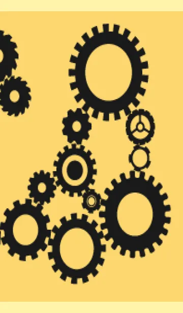 [LINE着せ替え] 歯車 薄い黄色の画像1