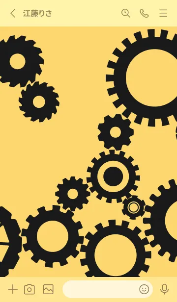 [LINE着せ替え] 歯車 薄い黄色の画像2