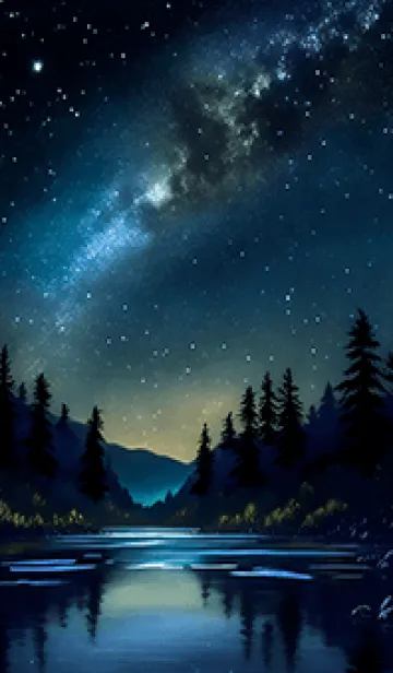 [LINE着せ替え] 綺麗な星空の夜景着せかえ#432の画像1