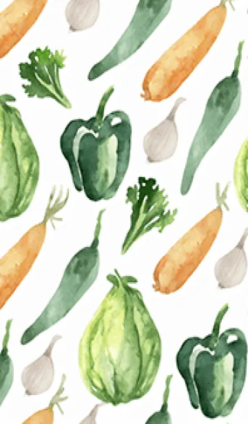 [LINE着せ替え] 【シンプル】お野菜の着せかえ#153の画像1