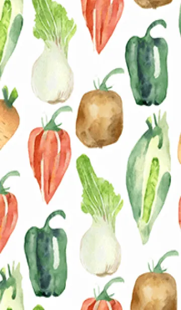 [LINE着せ替え] 【シンプル】お野菜の着せかえ#155の画像1