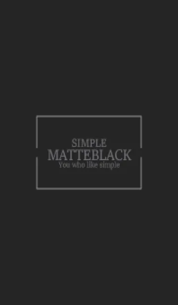 [LINE着せ替え] MATTE BLACK - SIMPLE 24の画像1