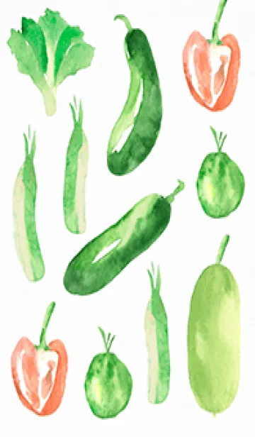 [LINE着せ替え] 【シンプル】お野菜の着せかえ#156の画像1