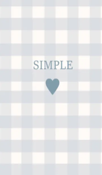 SIMPLE HEART :check ivoryblueの着せ替えメイン画像