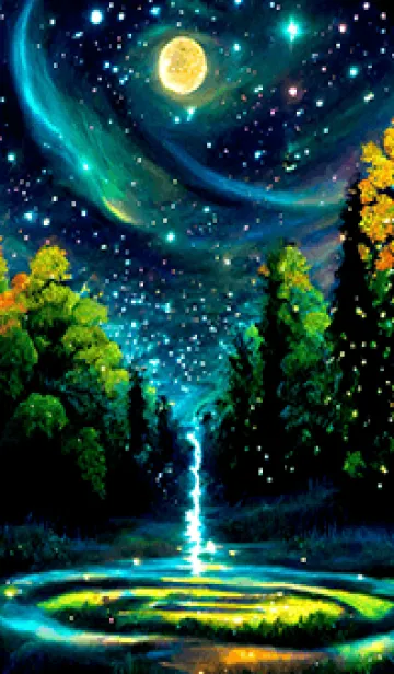 [LINE着せ替え] 綺麗な星空の夜景着せかえ#436の画像1