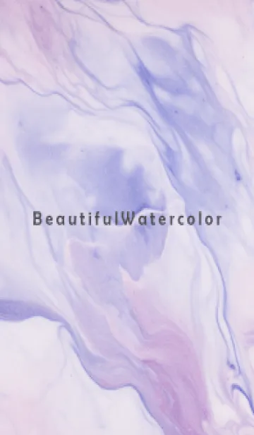 [LINE着せ替え] Beautiful Watercolor-PURPLEの画像1