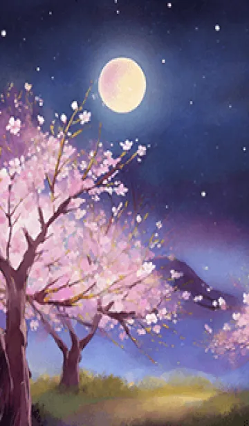 [LINE着せ替え] 美しい夜桜の着せかえ#283の画像1