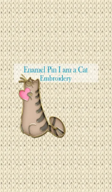 [LINE着せ替え] I am a Cat Enamel Pin & Embroidery 79の画像1