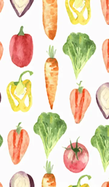 [LINE着せ替え] 【シンプル】お野菜の着せかえ#167の画像1