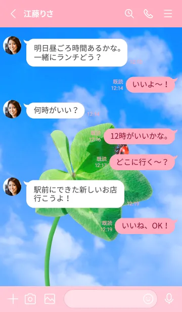 [LINE着せ替え] 本物ラッキークローバー & Ladybird #2-25の画像3