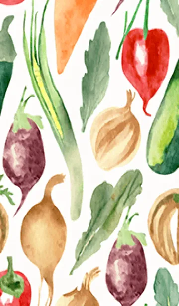 [LINE着せ替え] 【シンプル】お野菜の着せかえ#164の画像1