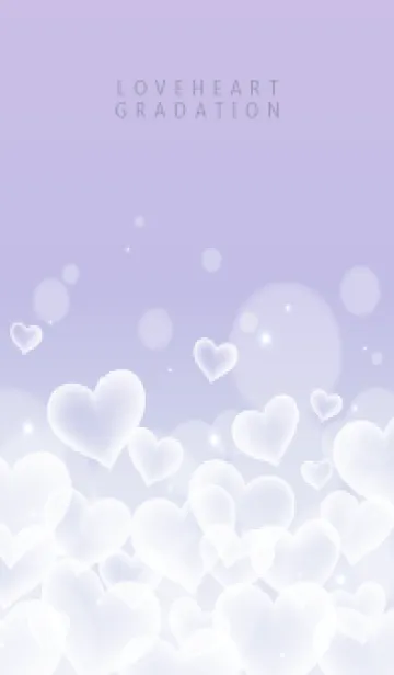 [LINE着せ替え] LOVE HEART GRADATION Purple&Pink 25の画像1