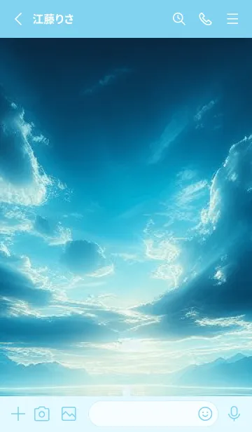 [LINE着せ替え] Beautiful Cloud-SKYBLUE 3の画像2