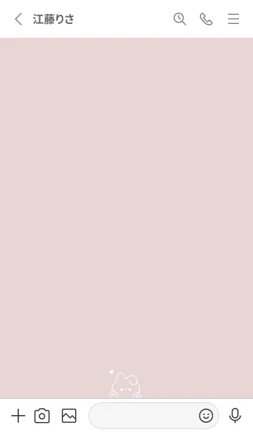 [LINE着せ替え] うさぎとハート。 ピンクと白の画像2