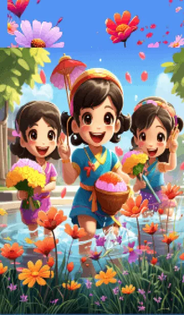 [LINE着せ替え] Songkran tradition theme (JP)の画像1