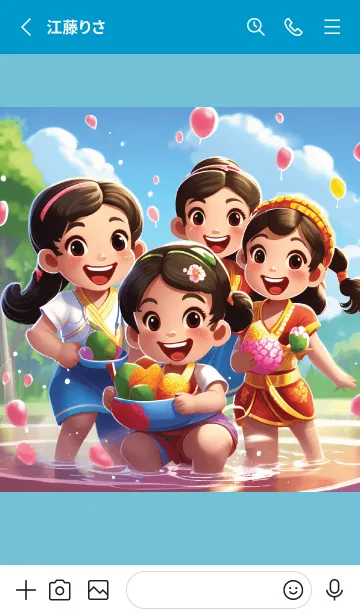 [LINE着せ替え] Songkran tradition theme (JP)の画像2