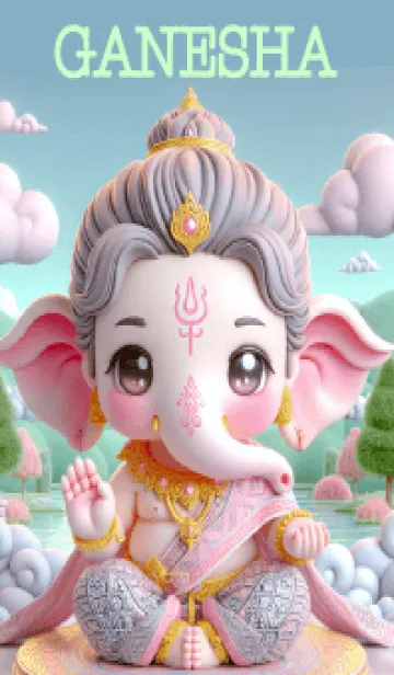 [LINE着せ替え] Cute Ganesha Wealth & Rich Theme (JP)の画像1