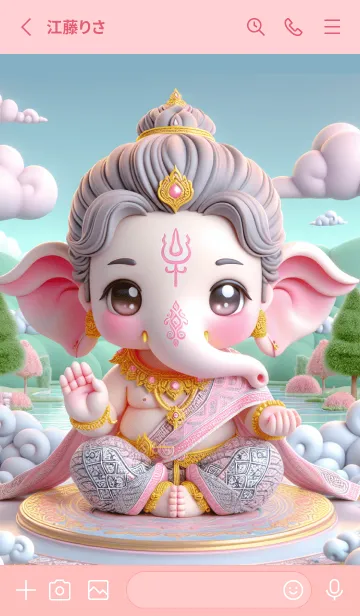 [LINE着せ替え] Cute Ganesha Wealth & Rich Theme (JP)の画像2