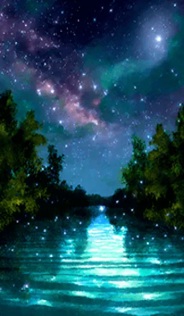 [LINE着せ替え] 綺麗な星空の夜景着せかえ#452の画像1
