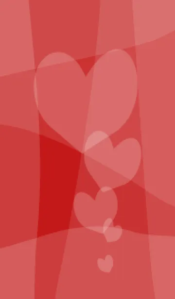 [LINE着せ替え] red & beige ごきげんハートの画像1