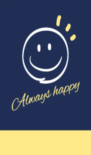 [LINE着せ替え] Always happy -Navy&Yellow 4-の画像1