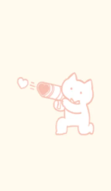 [LINE着せ替え] 推しねこ(beige&pastel02)の画像1