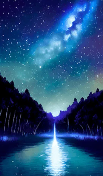 [LINE着せ替え] 綺麗な星空の夜景着せかえ#455の画像1