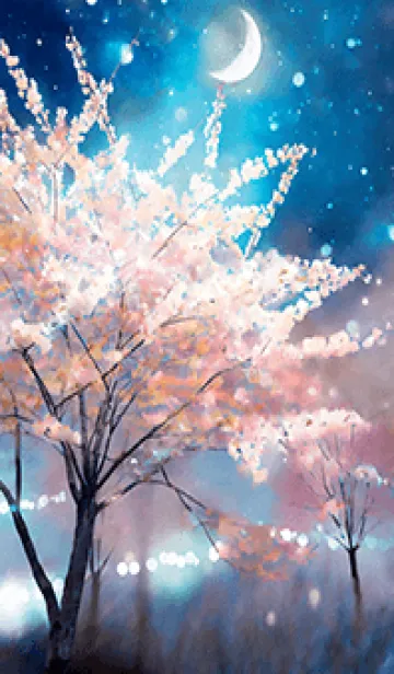[LINE着せ替え] 美しい夜桜の着せかえ#308の画像1
