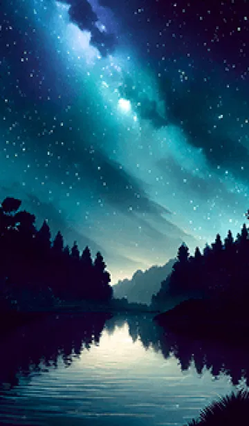 [LINE着せ替え] 綺麗な星空の夜景着せかえ#456の画像1