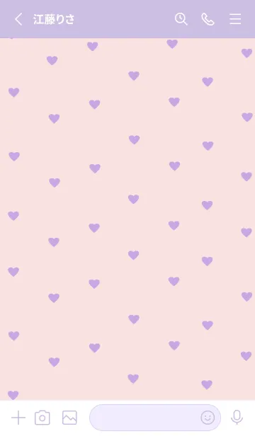 [LINE着せ替え] pattern_heart purplepink2の画像2