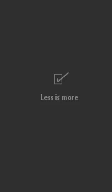 [LINE着せ替え] Less is more (blackgray)の画像1