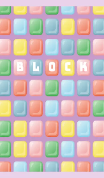 [LINE着せ替え] カラフルタイル 薄い紫の画像1