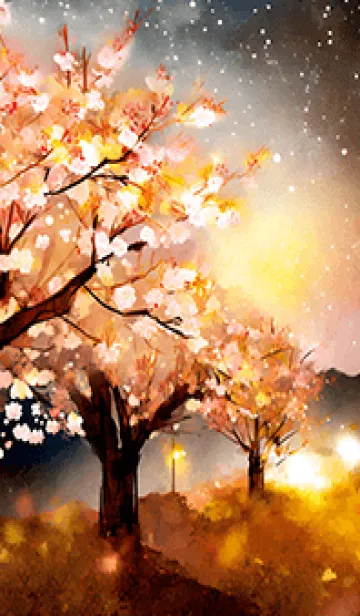 [LINE着せ替え] 美しい夜桜の着せかえ#312の画像1